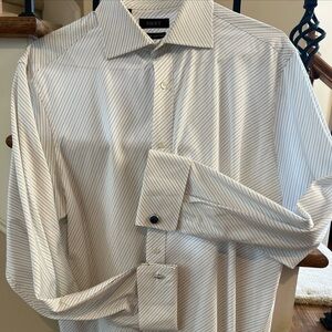 Next White Shirt with Blue Stripes